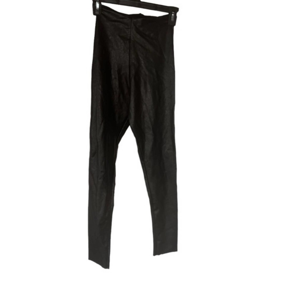 Commando SLG06 Perfect Control Black Faux Leather Leggings Size Small NWT - Picture 3 of 8